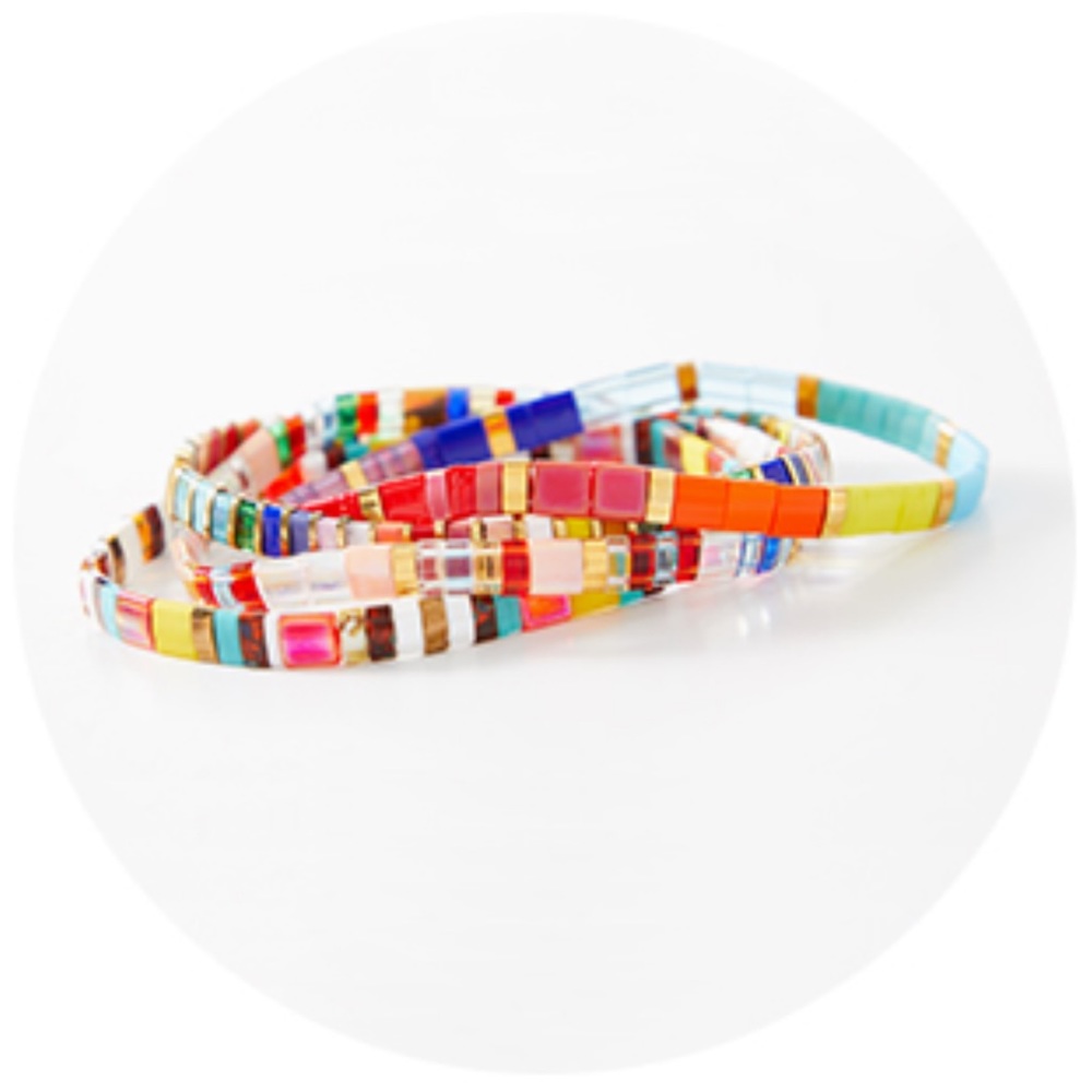 Rainbow Glass Tile Bracelet *NEW*